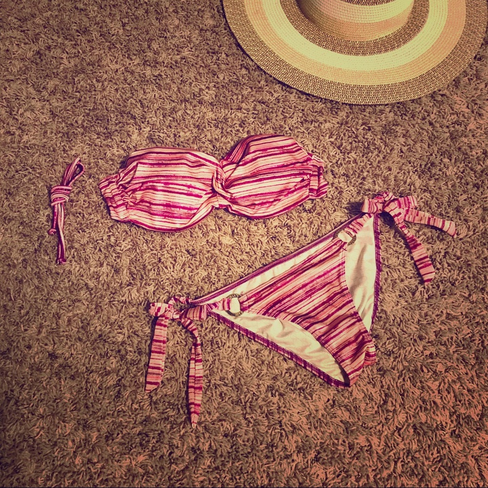 Pink Bandeau Victoria’s Secret Bikini Set